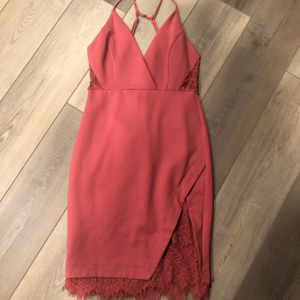 Pink Lace Bodycon Dress